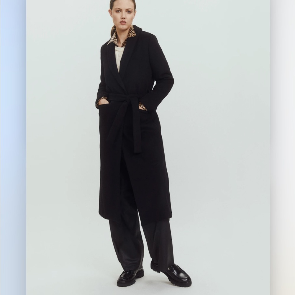 Reformation Black Long Coat